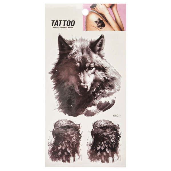 Тимчасове татуювання "Вовк та орел Tattoo" 1020-HM1717 Тимчасове татуювання "Вовк та орел Tattoo" 1020-HM1717