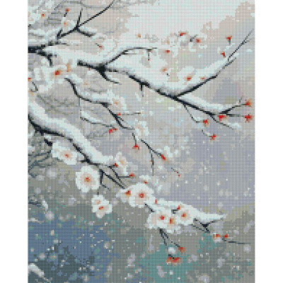 Алмазна мозаїка "Цвіт в снігу" DBS1269 40х50 см Алмазна мозаїка "Цвіт в снігу" DBS1269 40х50 см