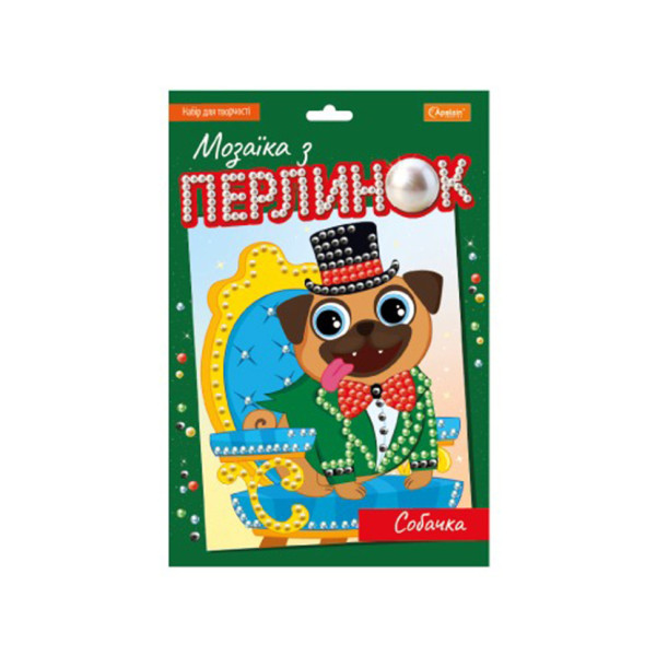 Дитячий набір для творчості "Мозаїка з перлин собачка" НТ-38-06 Дитячий набір для творчості "Мозаїка з перлин собачка" НТ-38-06