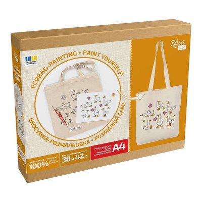 Набір для творчості екосумка-розмальовка "Гуси" N0003649 38х42 см