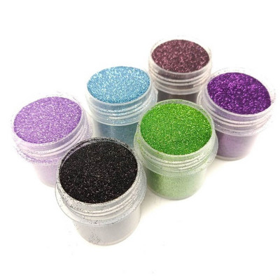 Набір гліттеру для біо-тату "Великий № 4" glitter-set-big-6x-4 6 штук по 12 мл