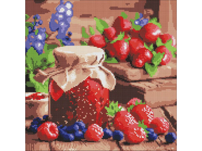Алмазна мозаїка "Малинове варення" ©art_selena_ua AMO8082 40х40 см