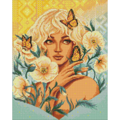 Алмазна мозаїка "Дівчина з метеликами" ©pollypop92  AMO7597 40х50 см Ідейка Алмазна мозаїка "Дівчина з метеликами" ©pollypop92  AMO7597 40х50 см Ідейка