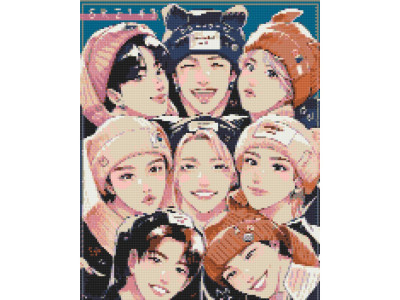 Алмазна мозаїка "K-pop Stray Kids" OD31890 40х50 см