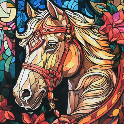 Алмазна мозаїка "Білий вершник" DEEX16289 не повна викладка 30х30 см Алмазна мозаїка "Білий вершник" DEEX16289 не повна викладка 30х30 см