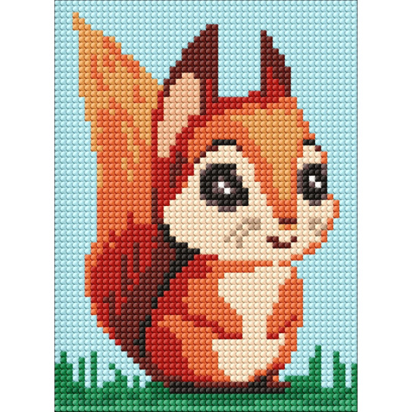 Алмазна мозаїка без підрамника для дітей "Чарівна білочка" AMM1031 15х20 см