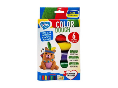Набір тіста для ліплення "Color" ТМ Lovin 41175 6 кольорів по 35 г