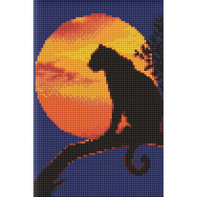 Алмазна мозаїка без підрамника "Грація пантери" AMC8020 20х30 см