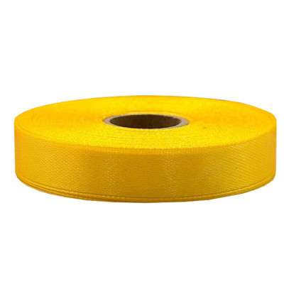 Атласна стрічка для рукоділля АБ-140 06 см x 23 м теплий жовтий