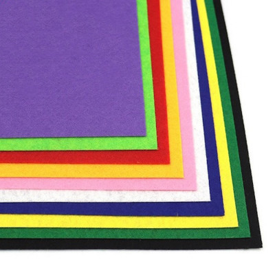 Фетрові листи для рукоділля на клейовій основі HQK170-MIX 12 мм A4