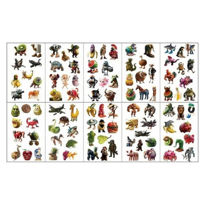 Дитячі тимчасові тату "Італійський брейнрот" Italian-brainrot-tattoo-1 12х7 см