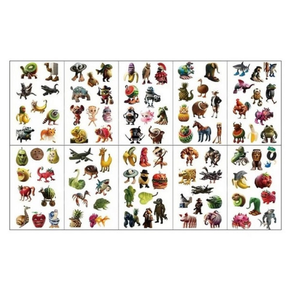 Дитячі тимчасові тату "Італійський брейнрот" Italian-brainrot-tattoo-1 12х7 см