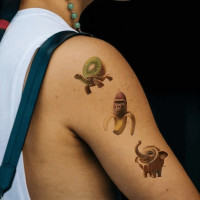 Дитячі тимчасові тату "Італійський брейнрот" Italian-brainrot-tattoo-1 12х7 см