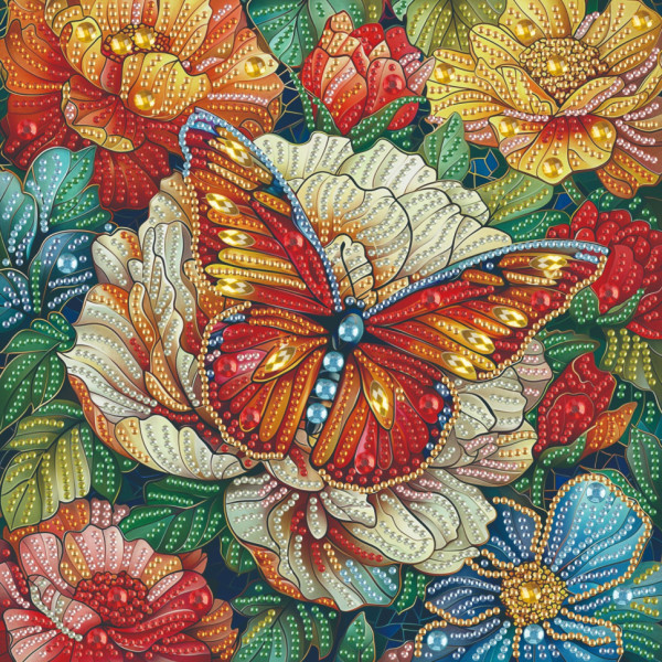 Алмазна мозаїка "Кольоровий метелик" BH003 неповна викладка 25х25 см Алмазна мозаїка "Кольоровий метелик" BH003 неповна викладка 25х25 см