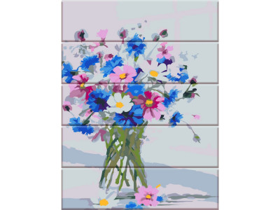 Картина за номерами по дереву "Квіти з саду" ASW046 30х40 см