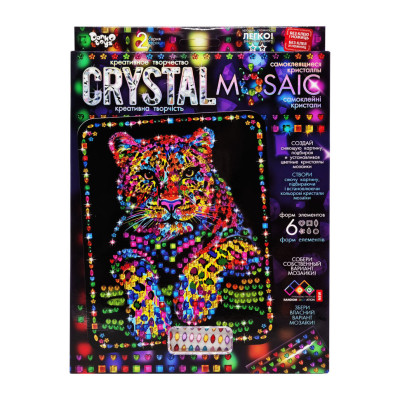 Креативна творчість "Crystal mosaic Леопард" CRM-02-03 6 форм елементів