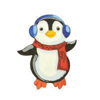 Набір для творчості новорічний Розпис акриловими фарбами "Олень та пінгвін" Умняшка НГ-002/2 Набір для творчості новорічний Розпис акриловими фарбами "Олень та пінгвін" Умняшка НГ-002/2