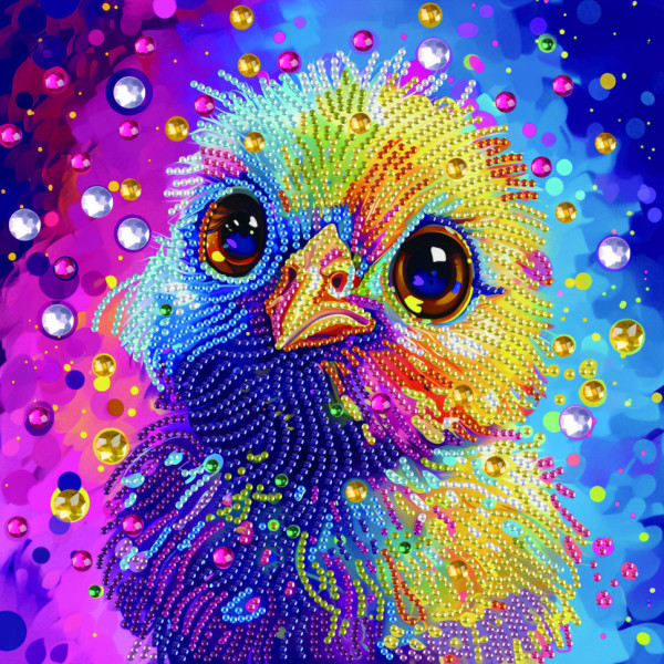 Алмазна мозаїка "Кольорове пташеня" BH033 неповна викладка 25х25 см Алмазна мозаїка "Кольорове пташеня" BH033 неповна викладка 25х25 см