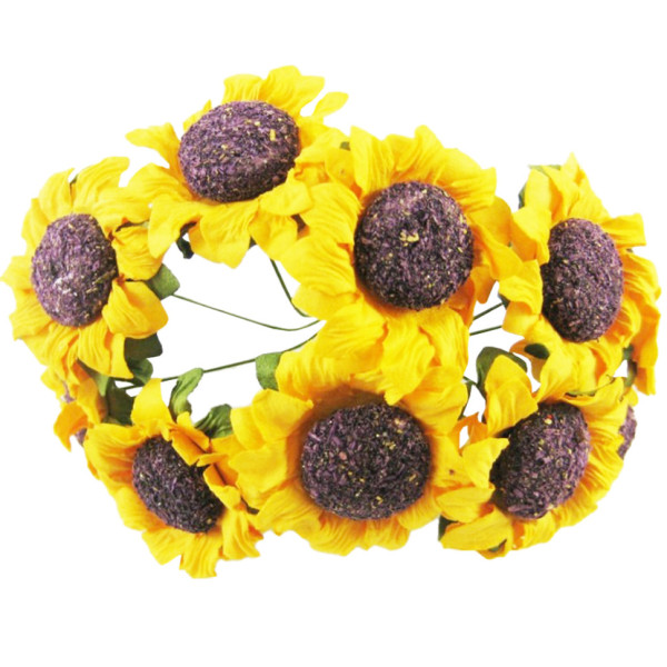 Декоративний соняшник для творчості KV-735 пучок 10 штук