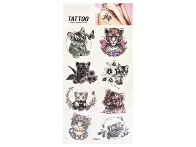 Тимчасове татуювання "Грийливі тигренята Tattoo" 1020-HM1602 Тимчасове татуювання "Грийливі тигренята Tattoo" 1020-HM1602