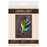 Набір стрінг-арт "Різнобарвна пір'їнка" ABC-026 дерев'яна основа