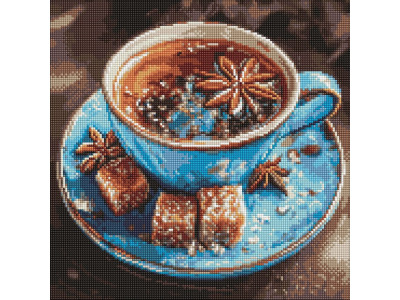 Алмазна мозаїка "Чай з анісом" ©art_selena_ua AMO20103 40х40 см Алмазна мозаїка "Чай з анісом" ©art_selena_ua AMO20103 40х40 см