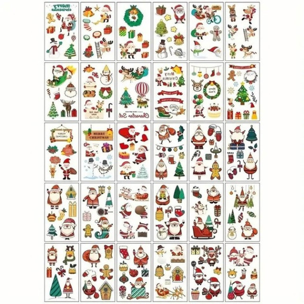 Набір дитячих тимчасових тату "Різдво та Новий рік № 1" tattoo-mini-set-cmas-30-1 Набір дитячих тимчасових тату "Різдво та Новий рік № 1" tattoo-mini-set-cmas-30-1