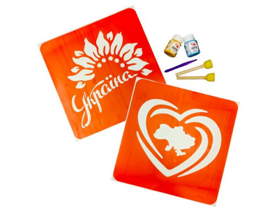 Набір для малювання по тканині "Мапа України Україна квітуча" paint-n080-n058