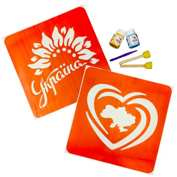 Набір для малювання по тканині "Мапа України Україна квітуча" paint-n080-n058