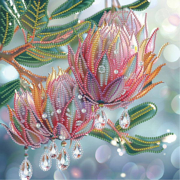 Алмазна мозаїка "Ніжна протея" BH042 25х25 см Алмазна мозаїка "Ніжна протея" BH042 25х25 см