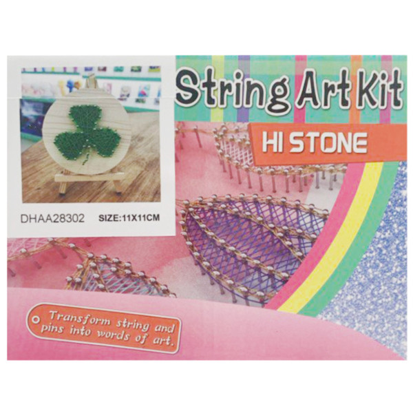 Дитячий набір для творчості стрінг-арт "Конюшина" YG0115(28302) деревяна основа