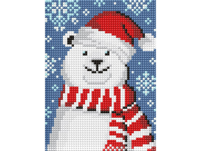 Алмазна мозаїка без підрамника для дітей "Полярний ведмедик" AMM1068 15х20 см