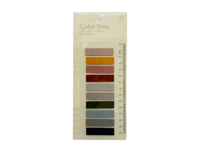Закладка з лінійкою 2 в 1 "stick Notes" Р80-6 різнокольорові