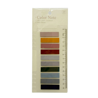 Закладка з лінійкою 2 в 1 "stick Notes" Р80-6 різнокольорові