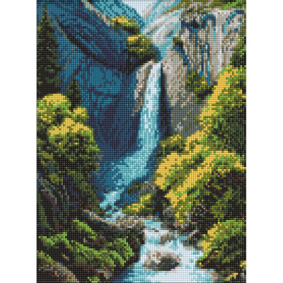 Алмазна мозаїка "Водоспад у горах" AMO20230 30х40 см