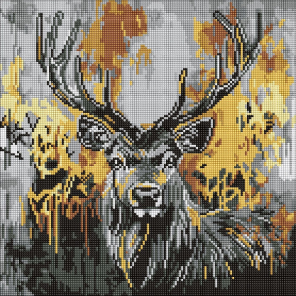 Алмазна мозаїка "Золотий олень" ©art_selena_ua AMO8257 40х40 см