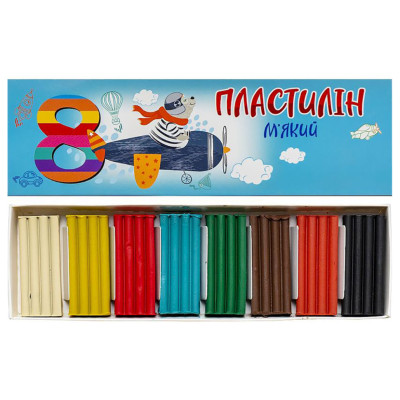 Набір для творчості Пластилін КТ 230602 8 кольорів 144 грами