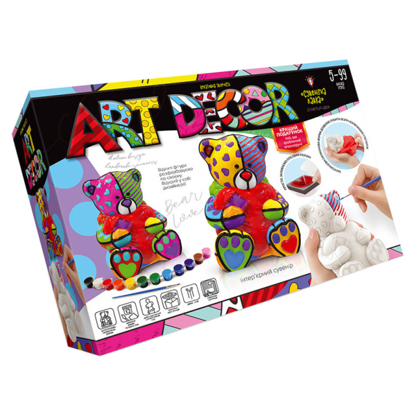 Креативна творчість "ART DECOR" ARTD-01-01U фігурка з гіпсу Ведмедик Креативна творчість "ART DECOR" ARTD-01-01U фігурка з гіпсу Ведмедик