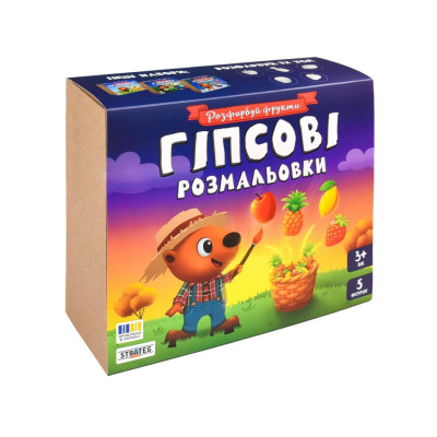 Набір для творчості Гіпсові розмальовки "Розфарбуй фрукти" 30989 Набір для творчості Гіпсові розмальовки "Розфарбуй фрукти" 30989