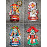 Набір фігурок для розфарбовування та прикрашання "Лялька-мотанка" Motanka-Doll8 8 штук Набір фігурок для розфарбовування та прикрашання "Лялька-мотанка" Motanka-Doll8 8 штук
