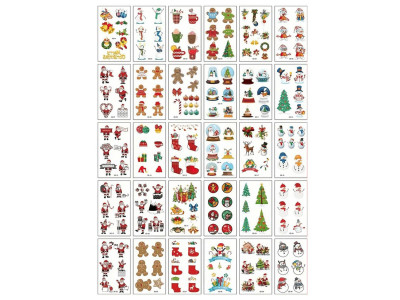 Набір дитячих тимчасових тату "Різдво та Новий рік №2" tattoo-mini-set-cmas-30-2