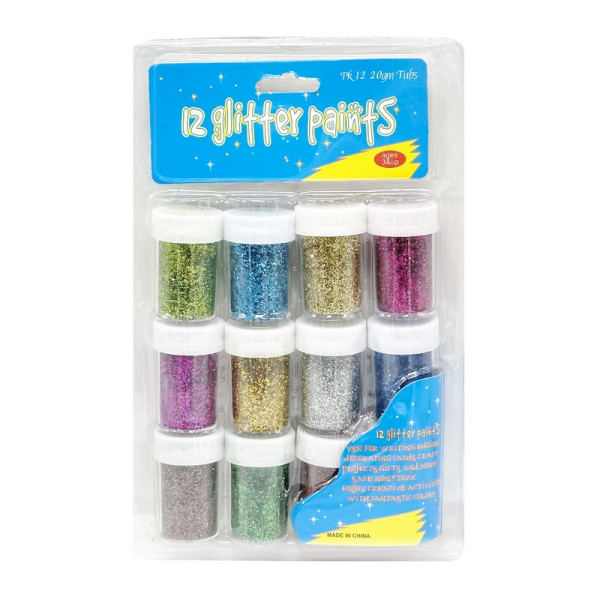 Набір декоративного глітеру для творчості DSCN9531 20 грам 12 баночок