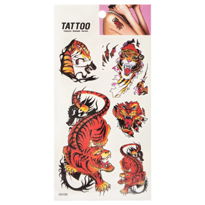 Тимчасове татуювання "Тигри Tattoo" 1020-HM1696 Тимчасове татуювання "Тигри Tattoo" 1020-HM1696