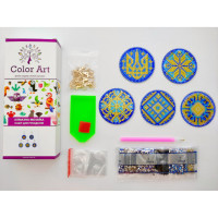 Набір брелків алмазна викладка Українські орнаменти ColorArt BR39 5 штук Набір брелків алмазна викладка Українські орнаменти ColorArt BR39 5 штук