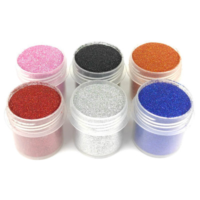 Набір гліттера для біо-тату «№1 Великий» glitter-set-big-6x-1 6 кольорів по 12 мл