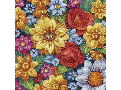 Алмазна мозаїка "Квіткова колекція" BH029 неповна викладка 25х25 см