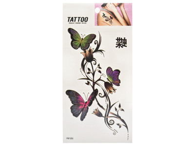 Тимчасове татуювання "Квіти та метелики Tattoo" 1020-HM1205