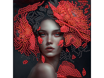 Алмазна мозаїка "Загадкова пані" ZAV1818-11 18х18 см