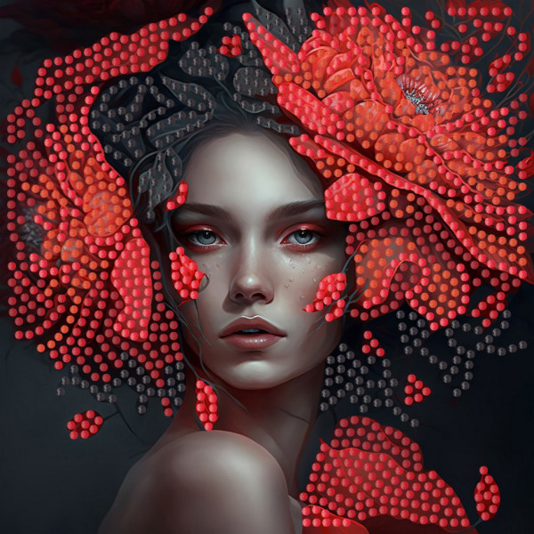 Алмазна мозаїка "Загадкова пані" ZAV1818-11 18х18 см