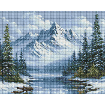 Алмазна мозаїка "Морозне дихання лісу" AMO20012 40х50 см Алмазна мозаїка "Морозне дихання лісу" AMO20012 40х50 см